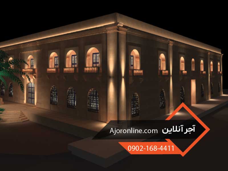 نورپردازی نمای آجری