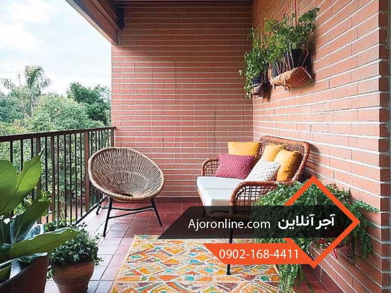 تراس و بالکن با آجر نسوز