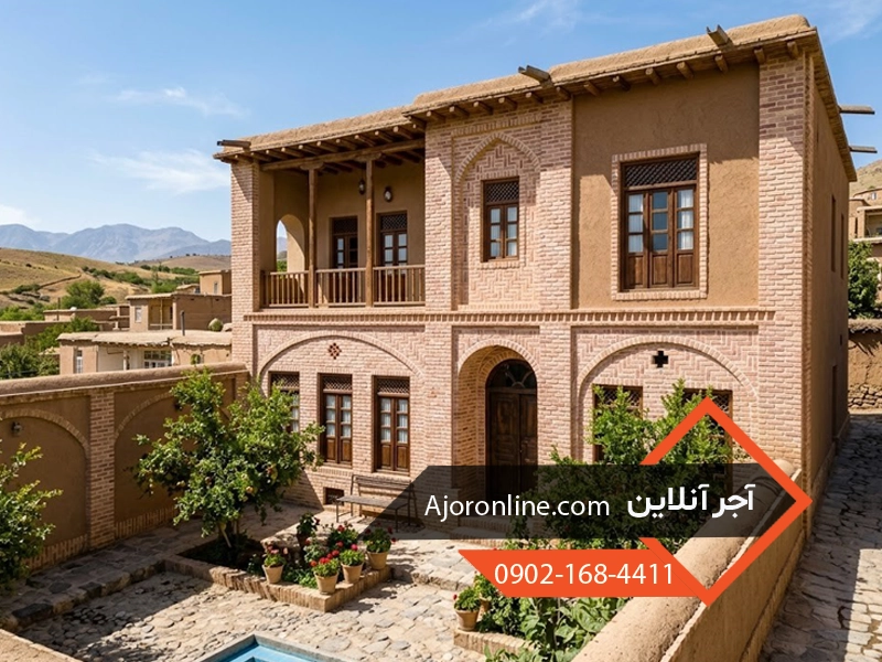 ترکیب دیوار آجری و کاهگل