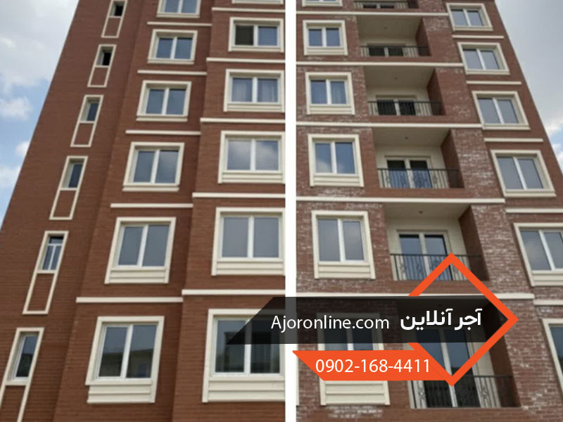 قبل و بعد پوشش نانو روی آجر نما