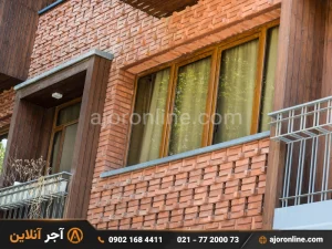 نمای ساختمان با آجر قزاقی