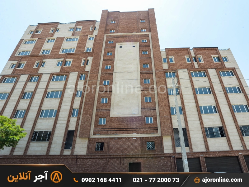 نمای ترکیبی سنگ و آجر