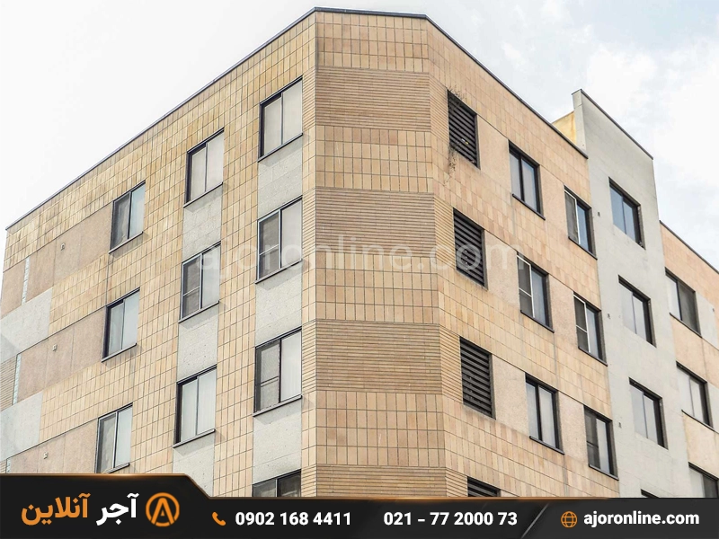 نمای ترکیبی با آجر شاموتی