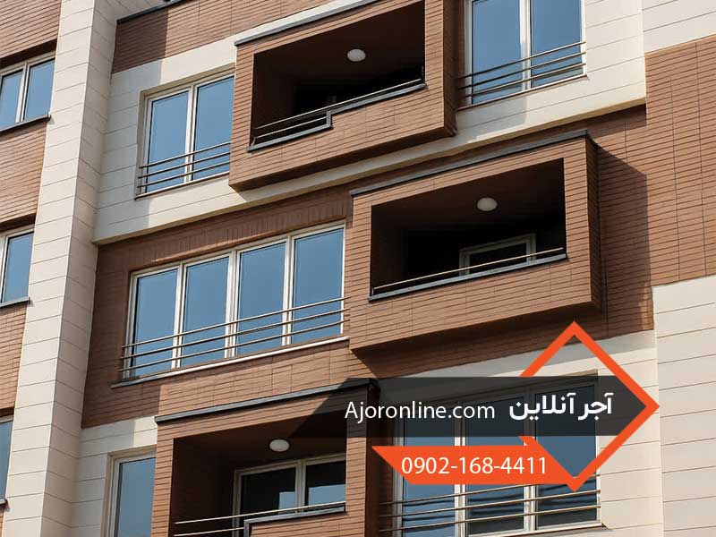 نمای ترکیب سنگ و آجر